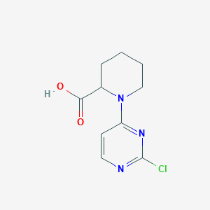 molecular formula C10H12ClN3O2 B7887295 1-(2-Chloropyrimidin-4-yl)piperidine-2-carboxylic acid 