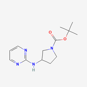 molecular formula C13H20N4O2 B7887298 3-(Pyrimidin-2-ylamino)-pyrrolidine-1-carboxylic acid tert-butyl ester 