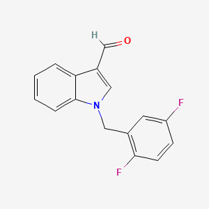 molecular formula C16H11F2NO B7887308 1-(2,5-Difluorobenzyl)indole-3-carbaldehyde 