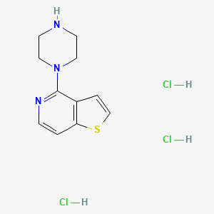 molecular formula C11H16Cl3N3S B7887339 4-(1-Piperazinyl)thieno[3,2-c]pyridine 