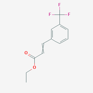 molecular formula C12H11F3O2 B7887375 Ethyl 3-[3-(trifluoromethyl)phenyl]prop-2-enoate 