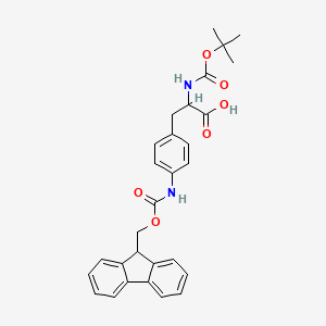 molecular formula C29H30N2O6 B7887383 2-{[(Tert-butoxy)carbonyl]amino}-3-[4-({[(9H-fluoren-9-YL)methoxy]carbonyl}amino)phenyl]propanoic acid 