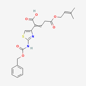 5-(3-methylbut-2-enoxy)-5-oxo-2-[2-(phenylmethoxycarbonylamino)-1,3-thiazol-4-yl]pent-2-enoic acid