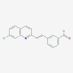molecular formula C18H12ClNO B7887429 3-[2-(7-Chloro-2-quinolinyl)ethenyl]benzaldehyde 