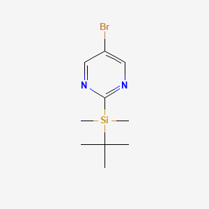 molecular formula C10H17BrN2Si B7887436 (5-Bromo-2-pyrimidinyl)-tert-butyl-dimethylsilane 