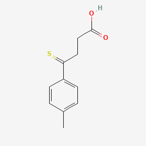 molecular formula C11H12O2S B7887612 4-(4-Methylphenyl)-4-sulfanylidenebutanoic acid 