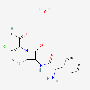 molecular formula C15H16ClN3O5S B7887620 7-[(2-Amino-2-phenylacetyl)amino]-3-chloro-8-oxo-5-thia-1-azabicyclo[4.2.0]oct-2-ene-2-carboxylic acid;hydrate 