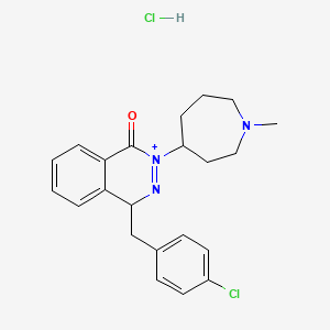 molecular formula C22H26Cl2N3O+ B7887710 4-[(4-chlorophenyl)methyl]-2-(1-methyl-4-azepanyl)-4H-phthalazin-2-ium-1-one hydrochloride 