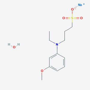 molecular formula C12H20NNaO5S B7887747 N-Ethyl-N-(3-sulfopropyl)-3-methoxyaniline sodium salt monohydrate 