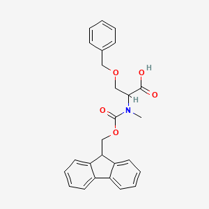 molecular formula C26H25NO5 B7887774 2-[9H-fluoren-9-ylmethoxycarbonyl(methyl)amino]-3-phenylmethoxy-propanoic acid 