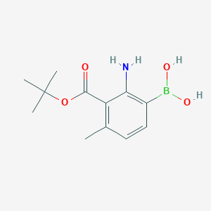 molecular formula C12H18BNO4 B7887781 [2-Amino-4-methyl-3-[(2-methylpropan-2-yl)oxycarbonyl]phenyl]boronic acid 