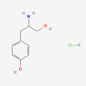 molecular formula C9H14ClNO2 B7887804 4-(2-Amino-3-hydroxypropyl)phenol hydrochloride 