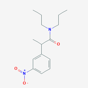 molecular formula C15H22N2O3 B7887833 2-(3-nitrophenyl)-N,N-dipropylpropanamide 