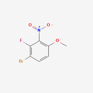 molecular formula C7H5BrFNO3 B7887880 1-Bromo-2-fluoro-4-methoxy-3-nitrobenzene CAS No. 1518996-49-0