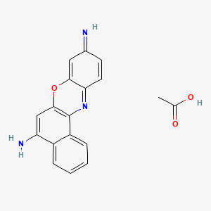 molecular formula C18H15N3O3 B7887910 9-氨基-5-亚氨基-5H-苯并[a]吩恶嗪乙酸盐 