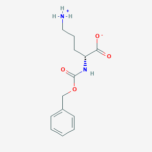 molecular formula C13H18N2O4 B7887959 (2R)-5-azaniumyl-2-(phenylmethoxycarbonylamino)pentanoate 