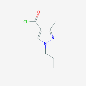 molecular formula C8H11ClN2O B7888004 3-methyl-1-propyl-1H-pyrazole-4-carbonyl chloride 