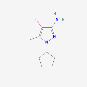 1-cyclopentyl-4-iodo-5-methyl-1H-pyrazol-3-amine