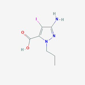 molecular formula C7H10IN3O2 B7888067 3-amino-4-iodo-1-propyl-1H-pyrazole-5-carboxylic acid CAS No. 1354704-08-7