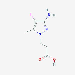 3-(3-Amino-4-iodo-5-methyl-1h-pyrazol-1-yl)propanoic acid