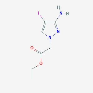 molecular formula C7H10IN3O2 B7888079 ethyl 2-(3-amino-4-iodo-1H-pyrazol-1-yl)acetate CAS No. 1354704-37-2