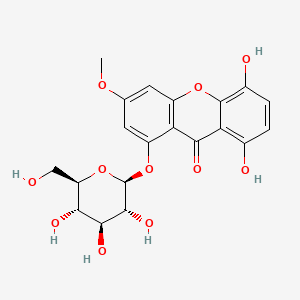 molecular formula C20H20O11 B7888182 Xanthen-9-one, 5,8-dihydroxy-1-(beta-D-glucopyranosyloxy)-3-methoxy- 