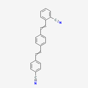 molecular formula C24H16N2 B7888259 Benzonitrile, 2-[2-[4-[2-(4-cyanophenyl)ethenyl]phenyl]ethenyl]- 