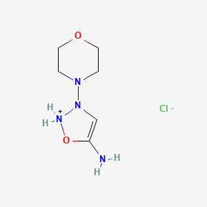 molecular formula C6H13ClN4O2 B7888462 3-(4-morpholinyl)-2H-oxadiazol-2-ium-5-amine chloride 