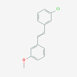 molecular formula C15H13ClO B7888468 1-Chloro-3-[2-(3-methoxyphenyl)ethenyl]benzene 