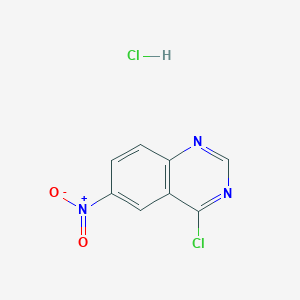 molecular formula C8H5Cl2N3O2 B7888612 4-氯-6-硝基喹唑啉盐酸盐 CAS No. 220488-24-4