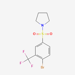 1-{[4-Bromo-3-(trifluoromethyl)benzene]sulfonyl}pyrrolidine