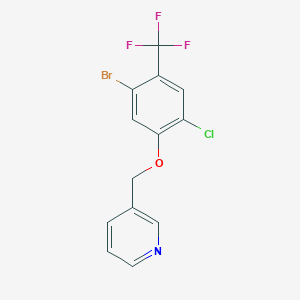 molecular formula C13H8BrClF3NO B7888656 2-Bromo-5-chloro-4-(pyridin-3-ylmethyloxy)benzotrifluoride 