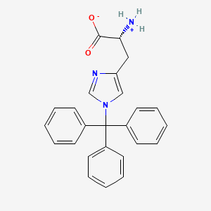 molecular formula C25H23N3O2 B7888666 (2R)-2-azaniumyl-3-(1-tritylimidazol-4-yl)propanoate 