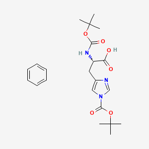 molecular formula C22H31N3O6 B7888721 Boc-His(Boc)-OH benzene 