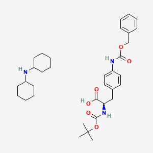 molecular formula C34H49N3O6 B7888761 Dicyclohexylamine (R)-3-(4-(((benzyloxy)carbonyl)amino)phenyl)-2-((tert-butoxycarbonyl)amino)propanoate 