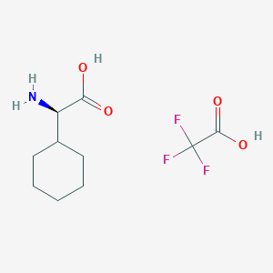 molecular formula C10H16F3NO4 B7888781 (2R)-2-amino-2-cyclohexylacetic acid;2,2,2-trifluoroacetic acid 