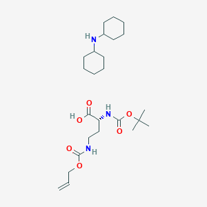 molecular formula C25H45N3O6 B7888789 N-alpha-t-Butyloxycarbonyl-N-beta-allyloxycarbonyl-D-2,4-diaminobutyric acid dicyclohexylamine (Boc-D-Dab(Alloc)-OH.DCHA) 