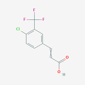molecular formula C10H6ClF3O2 B7888813 4-Chloro-3-trifluoromethylcinnamic acid 