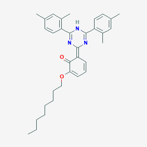 molecular formula C33H39N3O2 B7888817 6-[2,6-bis(2,4-dimethylphenyl)-1H-1,3,5-triazin-4-ylidene]-2-octoxycyclohexa-2,4-dien-1-one 