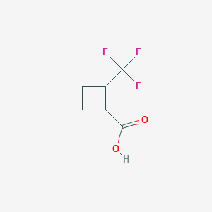 molecular formula C6H7F3O2 B7888825 2-(trifluoromethyl)cyclobutanecarboxylic acid 