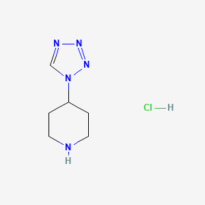 molecular formula C6H12ClN5 B7888845 4-(1H-tetrazol-1-yl)piperidine hydrochloride 