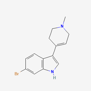 molecular formula C14H15BrN2 B7888847 6-Bromo-3-(1-methyl-1,2,3,6-tetrahydropyridin-4-YL)-1H-indole CAS No. 301856-44-0