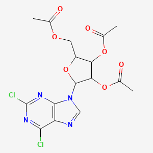 [3,4-Diacetyloxy-5-(2,6-dichloropurin-9-yl)oxolan-2-yl]methyl acetate