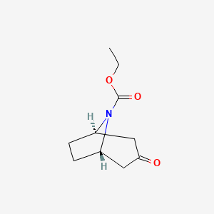 molecular formula C10H15NO3 B7888873 N-Carbethoxy-4-nortropinone 