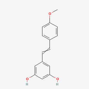 molecular formula C15H14O3 B7888893 5-[2-(4-Methoxyphenyl)ethenyl]benzene-1,3-diol CAS No. 65728-21-4