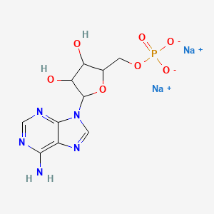 molecular formula C10H12N5Na2O7P B7888990 Sodium ((2R,3S,4R,5R)-5-(6-amino-9H-purin-9-yl)-3,4-dihydroxytetrahydrofuran-2-yl)methyl phosphate hydrate(x:1:x) 