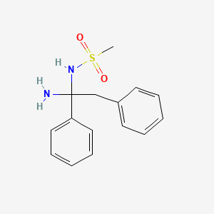 molecular formula C15H18N2O2S B7889056 N-(1-amino-1,2-diphenylethyl)methanesulfonamide 