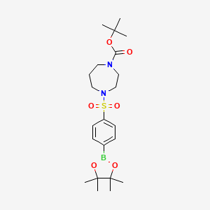 molecular formula C22H35BN2O6S B7889119 4-(4-Boc-homopiperazin-1-ylsulfonyl)phenylboronic acid pinacol ester 