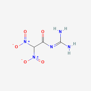 molecular formula C3H5N5O5 B7889335 N-carbamimidoyl-2,2-dinitroacetamide 