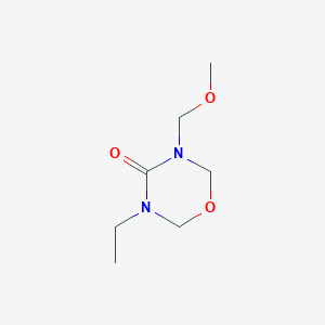 molecular formula C7H14N2O3 B7889380 3-Ethyl-5-(methoxymethyl)-1,3,5-oxadiazinan-4-one 